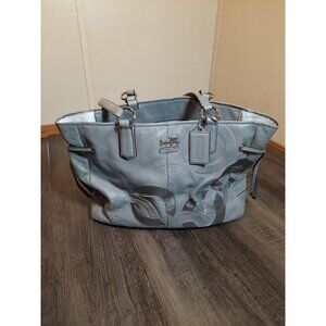 Coach Chelsea Patchwork Leather Charlie Tote Bag J1182-18964 Gray/Silver